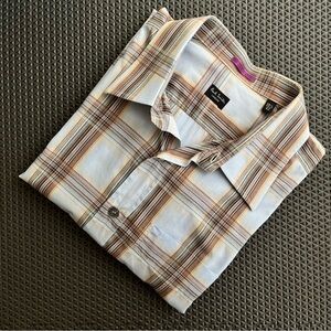 Paul Smith London Plaid Button Front Shirt Made In Italy Size 16 1/2(42)